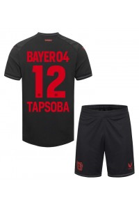 Fotbalové Dres Bayer Leverkusen Edmond Tapsoba #12 Dětské Domácí Oblečení 2023-24 Krátký Rukáv (+ trenýrky)